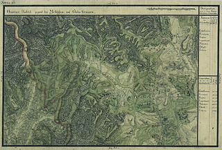 Mehadica în Harta Iosefină a Banatului, 1769-72