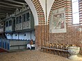 St.-Johannis-Kirche: Taufbecken u. gotisches Wandgemälde