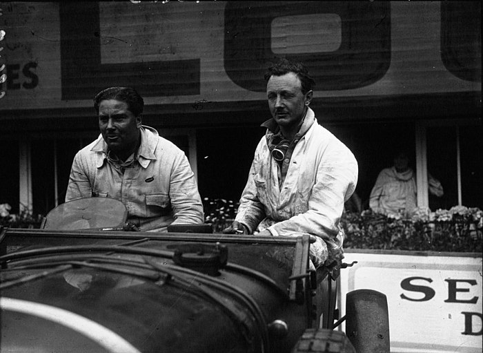 Winners Woolf Barnato and Henry Birkin after the race