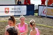 Deutsch: Beachhandball Europameisterschaften 2019 (Beach handball Euro); Tag 1: 2. Juli 2019 – Frauen, Vorrunde Gruppe D, Deutschland-Nordmazedonien 2:0 (26:8, 27:12) English: Beach handball Euro; Day 1: 2 July 2019 – Women Preliminary Round Group D – Germany-North Macedonia 2:0 (26:8, 27:12)