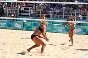 Deutsch: Beachvolleyball bei den Olympischen Jugendspielen 2018; Tag 11, 17. Oktober 2018; Jungen, Spiel um Platz 3 – USA (Devon Newberry/Lindsey Sparks)-Norwegen (Emilie Olimstad/Frida Berntsen) 1:2 (21–1/13–21/9–15) English: Beach volleyball at the 2018 Summer Youth Olympics at 17 October 2018 – Bronze Medal Match – USA (Devon Newberry/Lindsey Sparks)-Norway (Emilie Olimstad/Frida Berntsen) 1:2 (21–1/13–21/9–15)