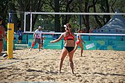 Deutsch: Beachvolleyball bei den Olympischen Jugendspielen 2018; Tag 8, 14. Oktober 2018; Mädchen, Achtelfinale – Bolivien-Puerto Rico 0:2 (18–21/18–21 ) English: Beach volleyball at the 2018 Summer Youth Olympics at 14 October 2018 – Girls Round of 16 – Bolivia-Puerto Rico 0:2 (18–21/18–21 )