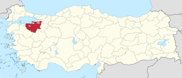 Provincia de Bursa - Ubicación