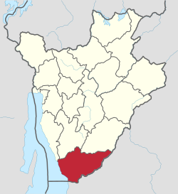Situo de Provinco Makambo en Burundo.