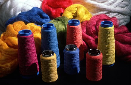 Dyed wool reels (CSIRO)