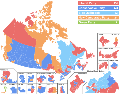 Results of the 2019 Canadian federal election by riding - Wikipedia