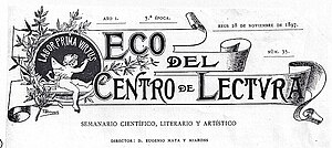 Capçalera d'El Eco del Centro de Lectura, cinquena època (1897).jpg