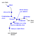 Plan de la ligne de chemin de fer