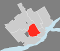 Localisation de l'Arrondissement Les Rivières à Québec