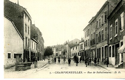Rue de Bellefontaine, carte postale ancienne, 1918-1930