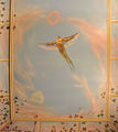 Poslikan strop, "Icarus", Rainer Maria Latzke (okoli. 1986), Chateau Thal, Belgija