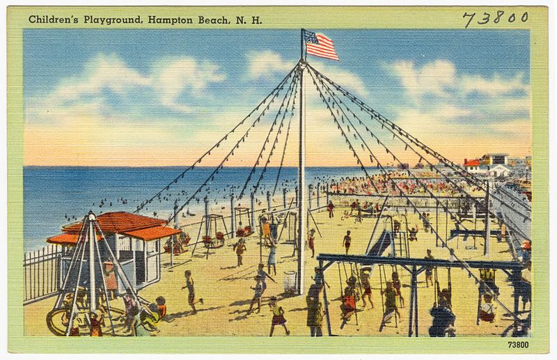 File:Children's Playground, Hampton Beach, N.H (73800).jpg