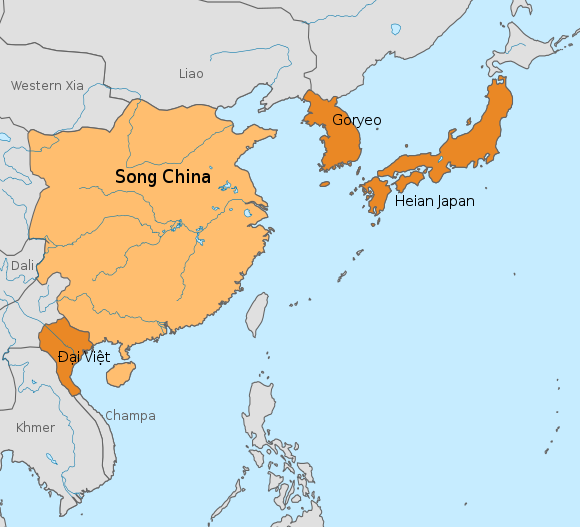 China, Vietnam, Korea and Japan in 1100 AD