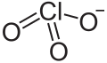 Deutsch: Struktur des Chlorat-Ions English: Structure of the Chlorate ion