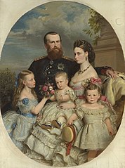 Prince Louis and Princess Alice of Hesse with three of their children