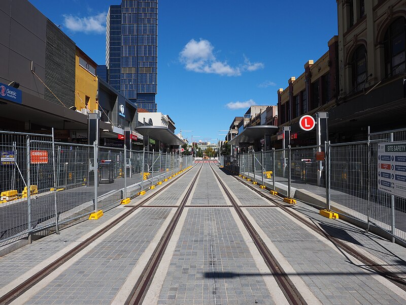 File:Church Street light rail stop under construction in April 2023.jpg