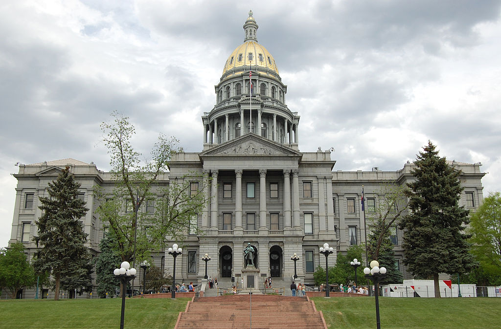 The Colorado state capitol building