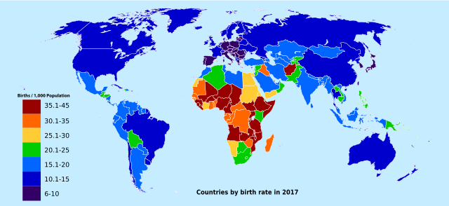 2017 birth rates by User:Ali Zifan (2014 map), Skimel (2017 actualization) [CC BY-SA 4.0 (https://creativecommons.org/licenses/by-sa/4.0)]