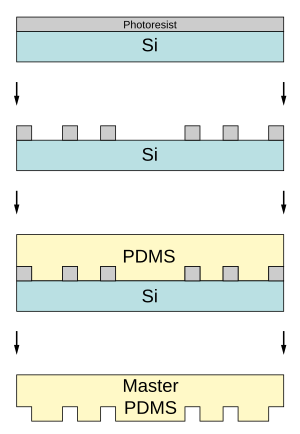 صنع نسخة PDMS الرئيسية