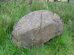 Detail of the Cuff Hill rocking stone. Cuff Hill logan stone 1.JPG