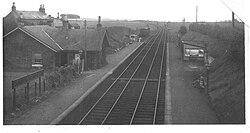 Cunninghamhead railway station looking south-east c. 1930. Cunninghamhead Station 2.jpg