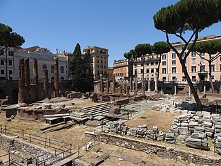 Largo di Torre Argentina Ancient religious monument in Rome, Italy