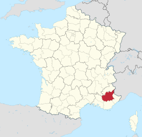 Kart over Alpes-de-Haute-Provence