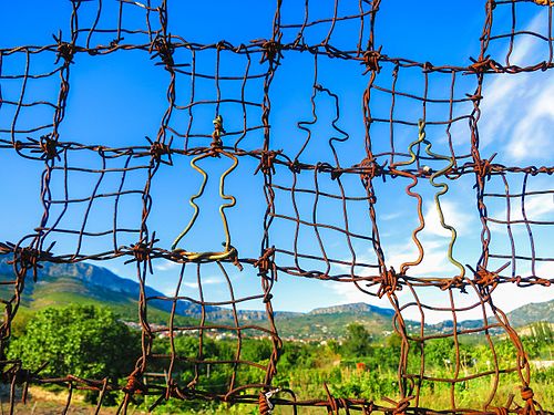 Mesh fence in Croatia