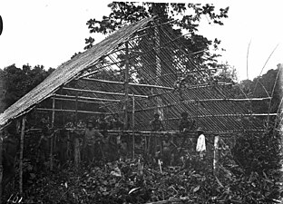 De constructie van een te bouwen karriwarri op Nieuw Guinea, Wich... - Collectie stichting Nationaal Museum van Wereldculturen - TM-60011990.jpg