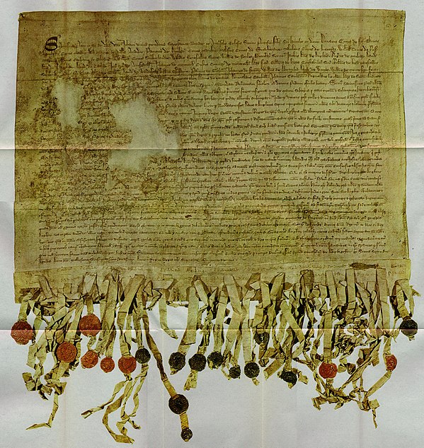 The 'Tyninghame' copy of the Declaration from 1320, in the National Archives of Scotland