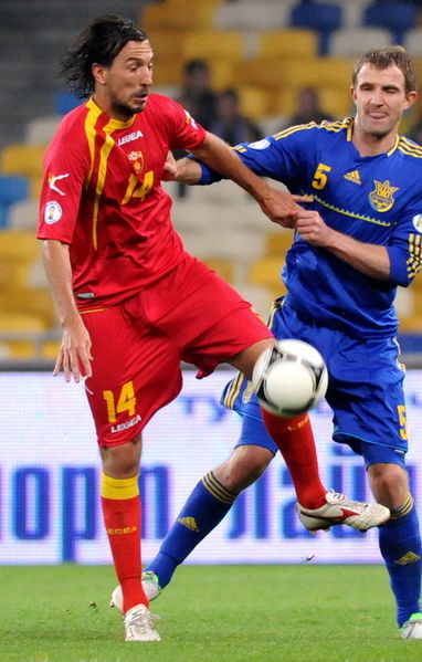 Damjanović (left) with Montenegro in 2012