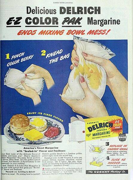 File:Delrich E-Z Color Pak Margarine, 1948.jpg