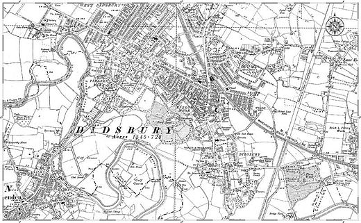 Ordnance survey map of Didsbury from 1905