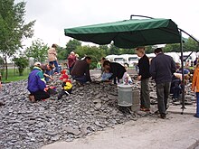 Klopfplatz vor dem Werkforum