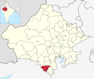 Dungarpur in Rajasthan (India).svg