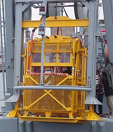 Wet bell on a ship-mounted launch and recovery system Dykkerklokke.jpg