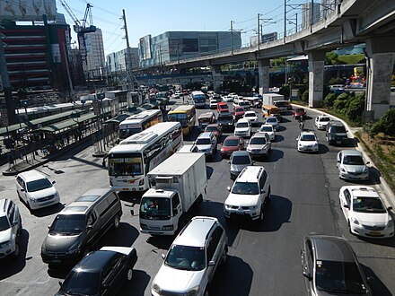 Daytime traffic jam on the infamous EDSA
