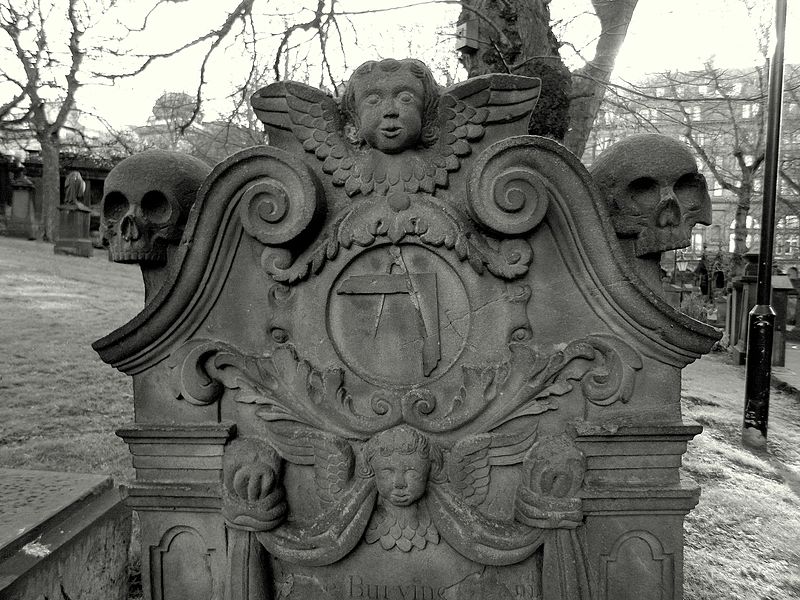 File:Edinburgh. St. Cuthbert's Churchyard. Grave of Samuel Gil...(illegible). Detail.jpg