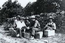 Empaquetage de tomates, île Bizard, 1925