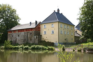 Former moated castle Haus Ley near Engelskirchen-Bellingroth