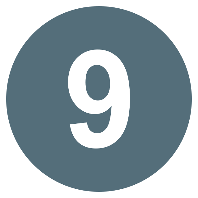 9 in circle