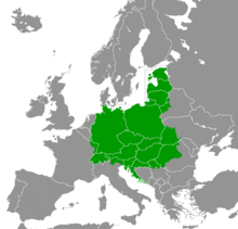 Carte où 21 pays sont en vert, en tout ou partie.