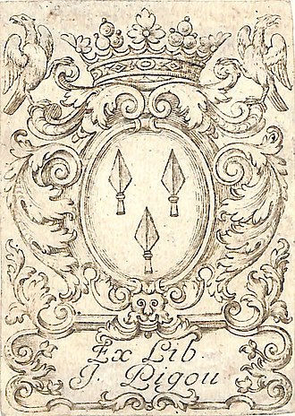 Ex Libris de la famille Pigou : version Ancien Regime Ex Libris Pigou - Ancien Regime.jpg