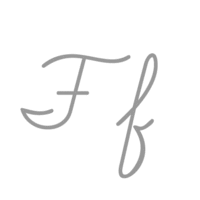 Writing cursive forms of F