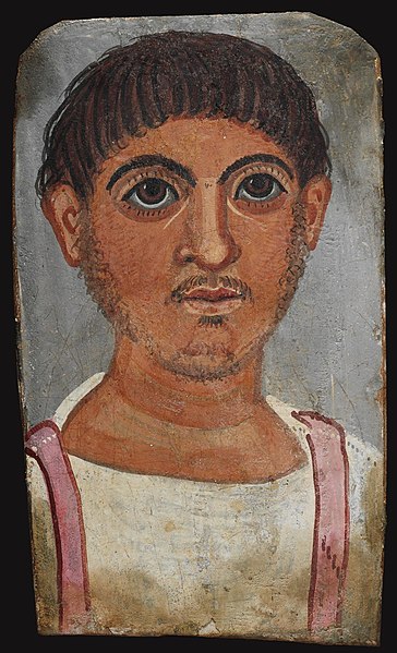 File:Fayum mummy portrait, male (3rd Quarter of the 4th Century), Sotheby's.jpg