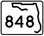 State Road 848 marker 