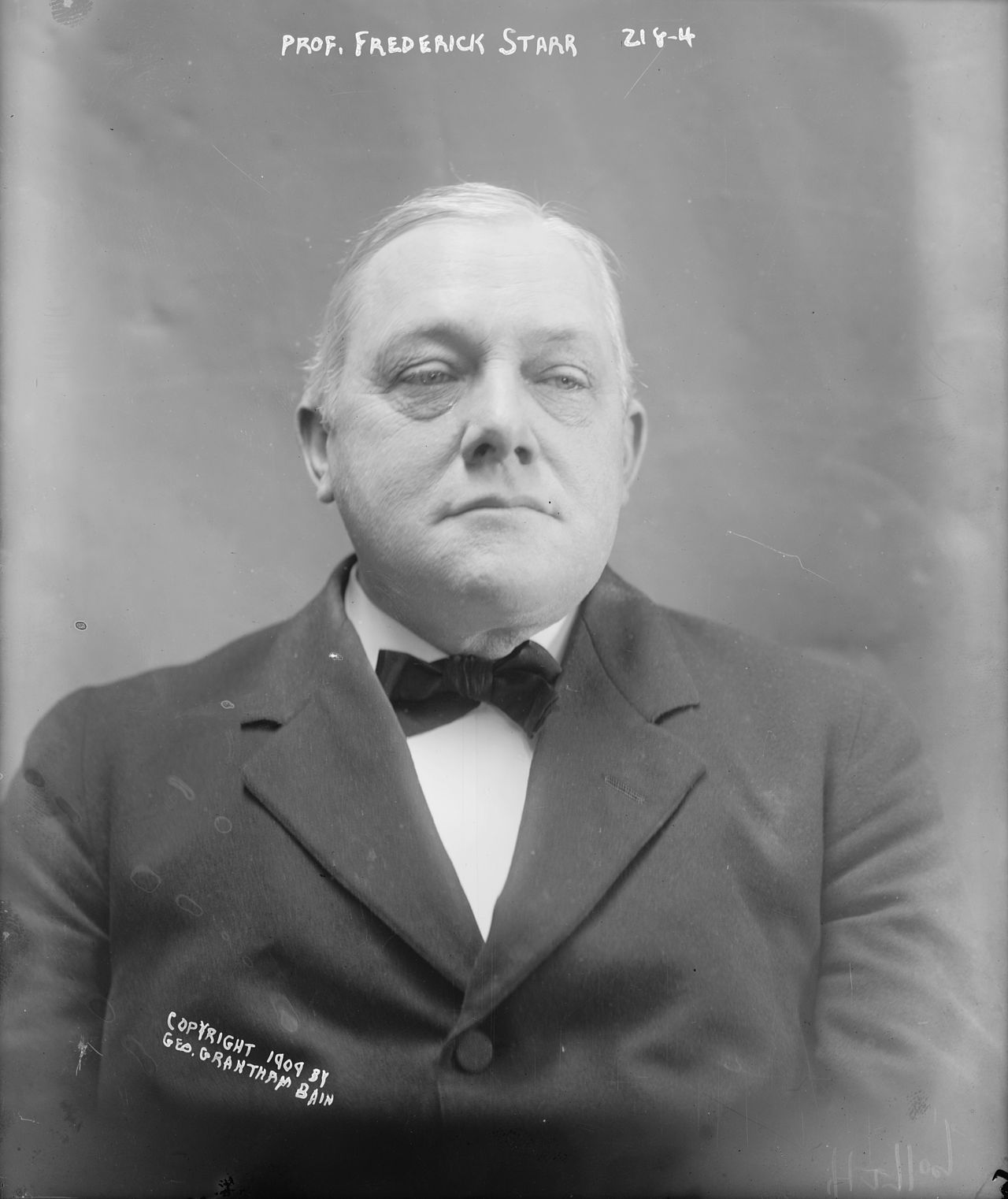 Photo of Fredrick Starr circa 1909 AD.