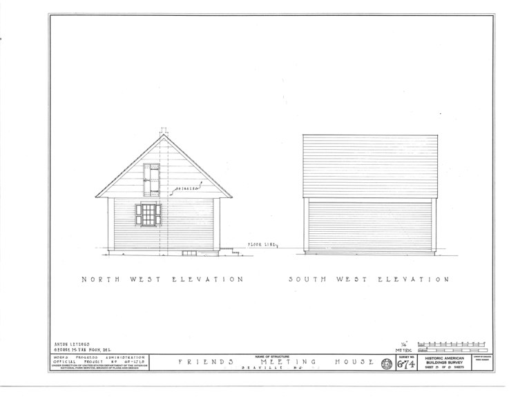 File:Friends' Meeting House, Shore Road, West side (State Route 9), Seaville, Cape May County, NJ HABS NJ,5-SEAV.V,1- (sheet 3 of 9).tif