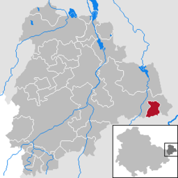 Läget för kommunen Göpfersdorf i Landkreis Altenburger Land