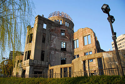 The Hiroshima Peace Memorial today, seen from the southwest side.